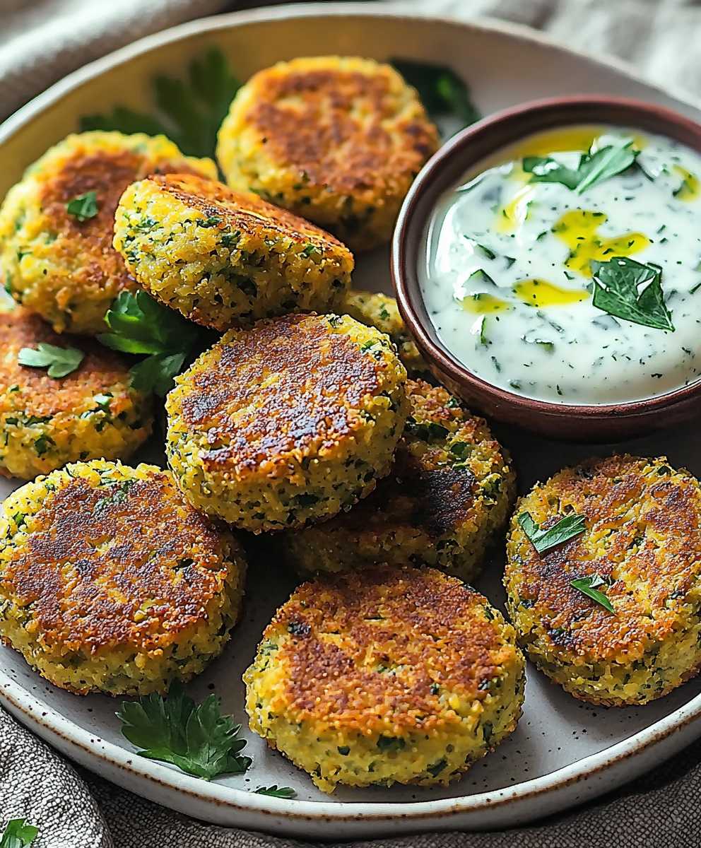 Baked Falafel Cucumber Sauce