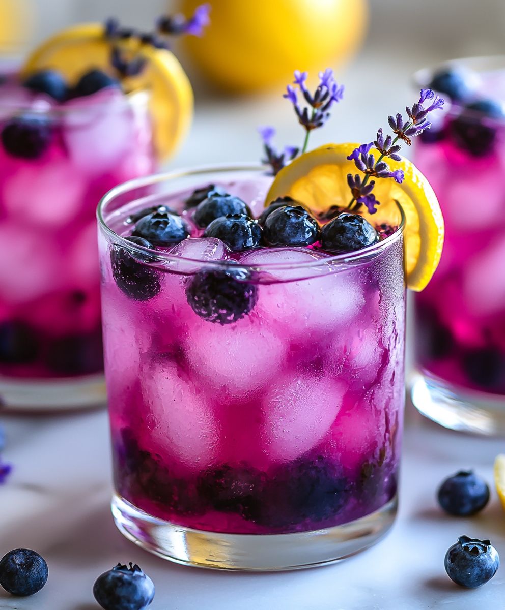 Blueberry lavender lemonade