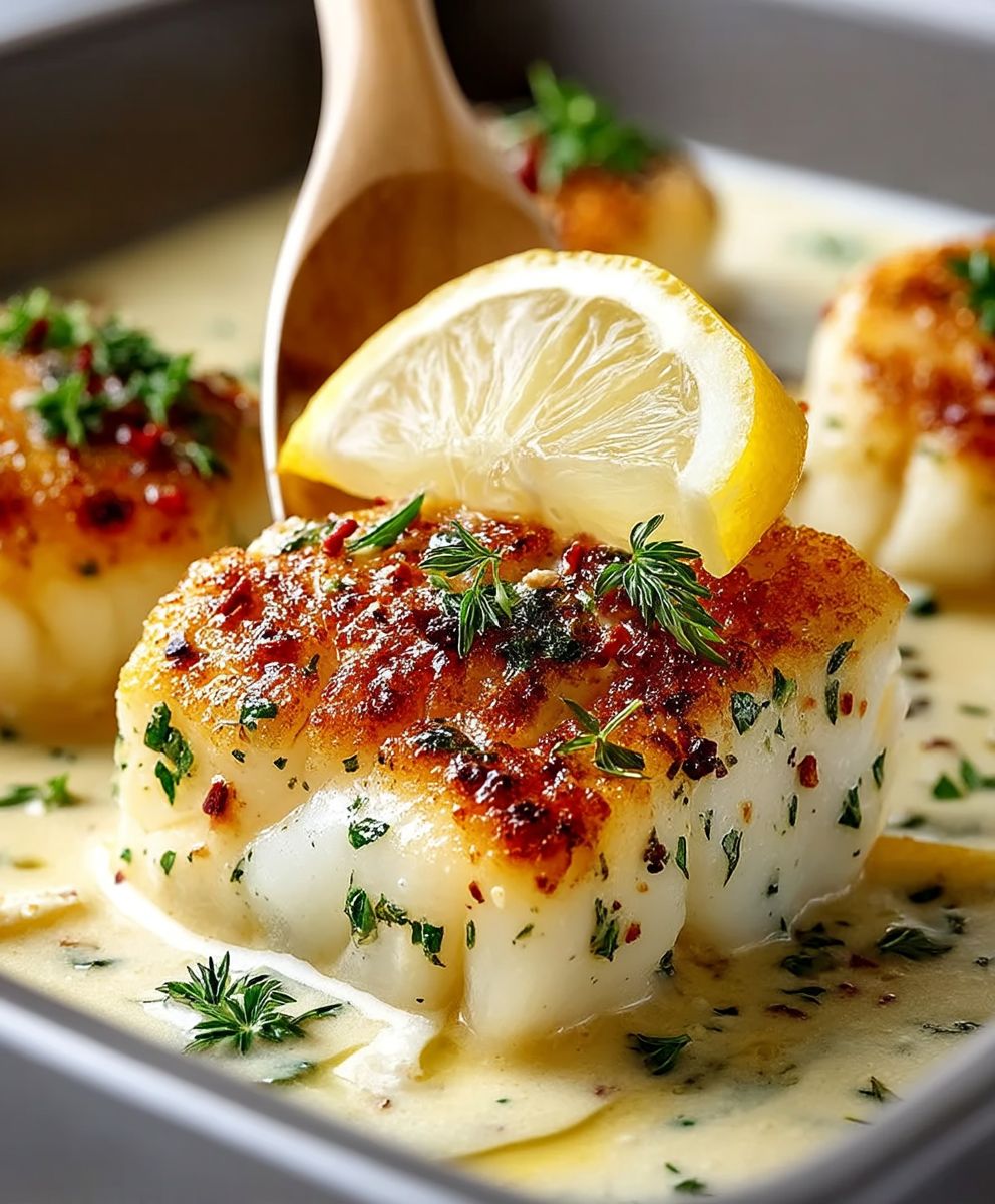 Baked Cod Coconut Lemon