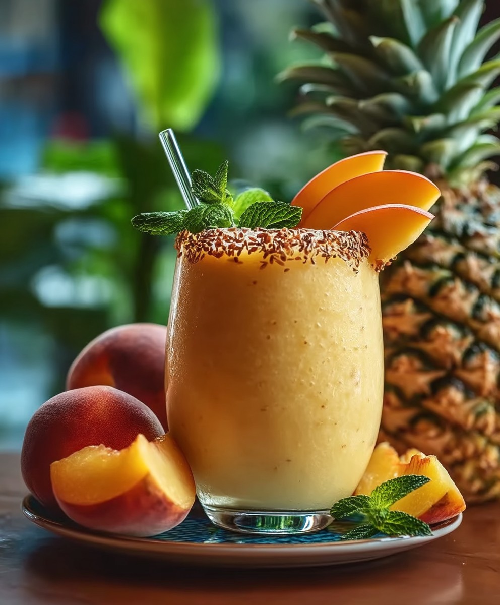 Pineapple peach smoothie