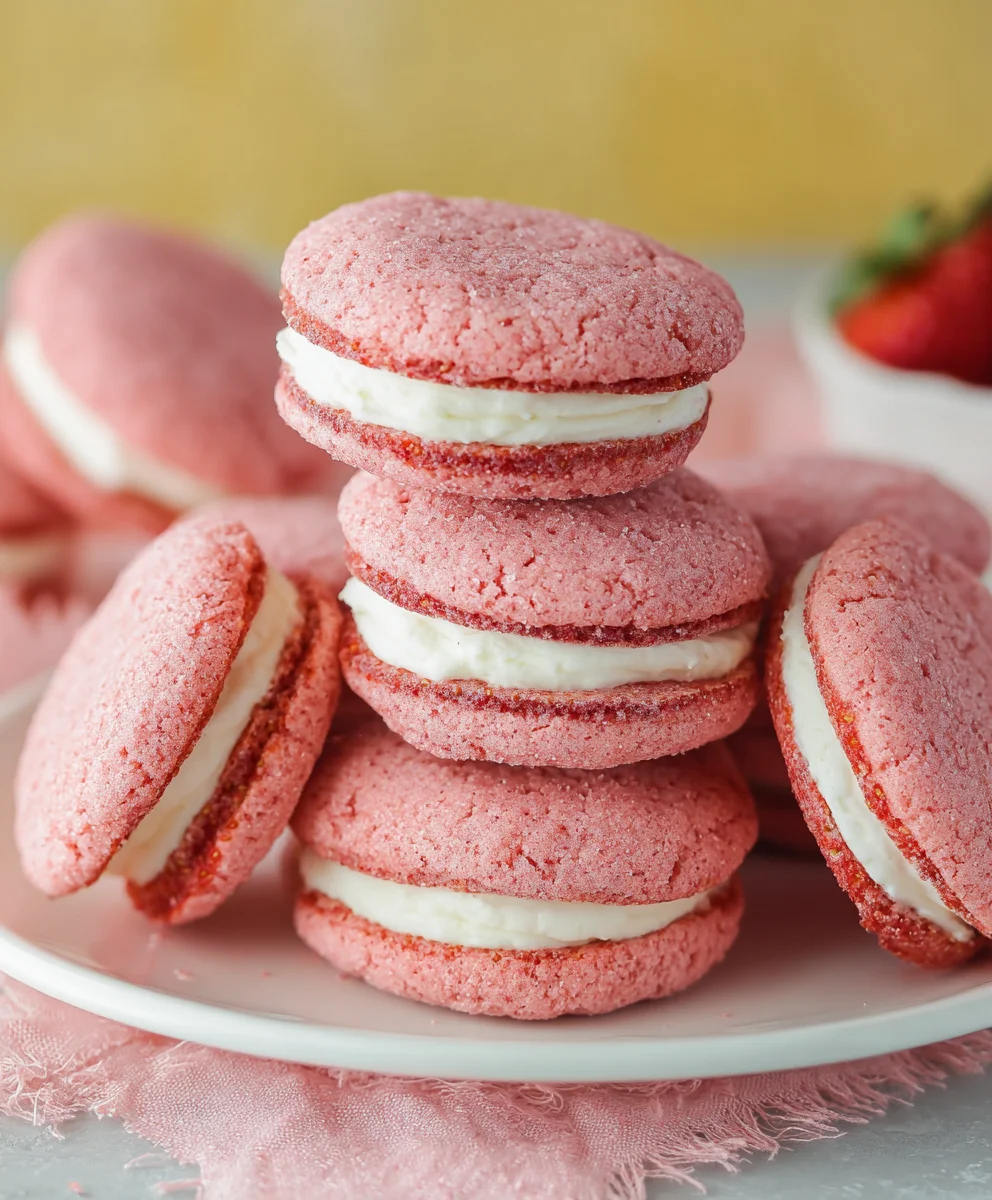 Strawberry Kiss Cookies-Sweet & Easy Bake