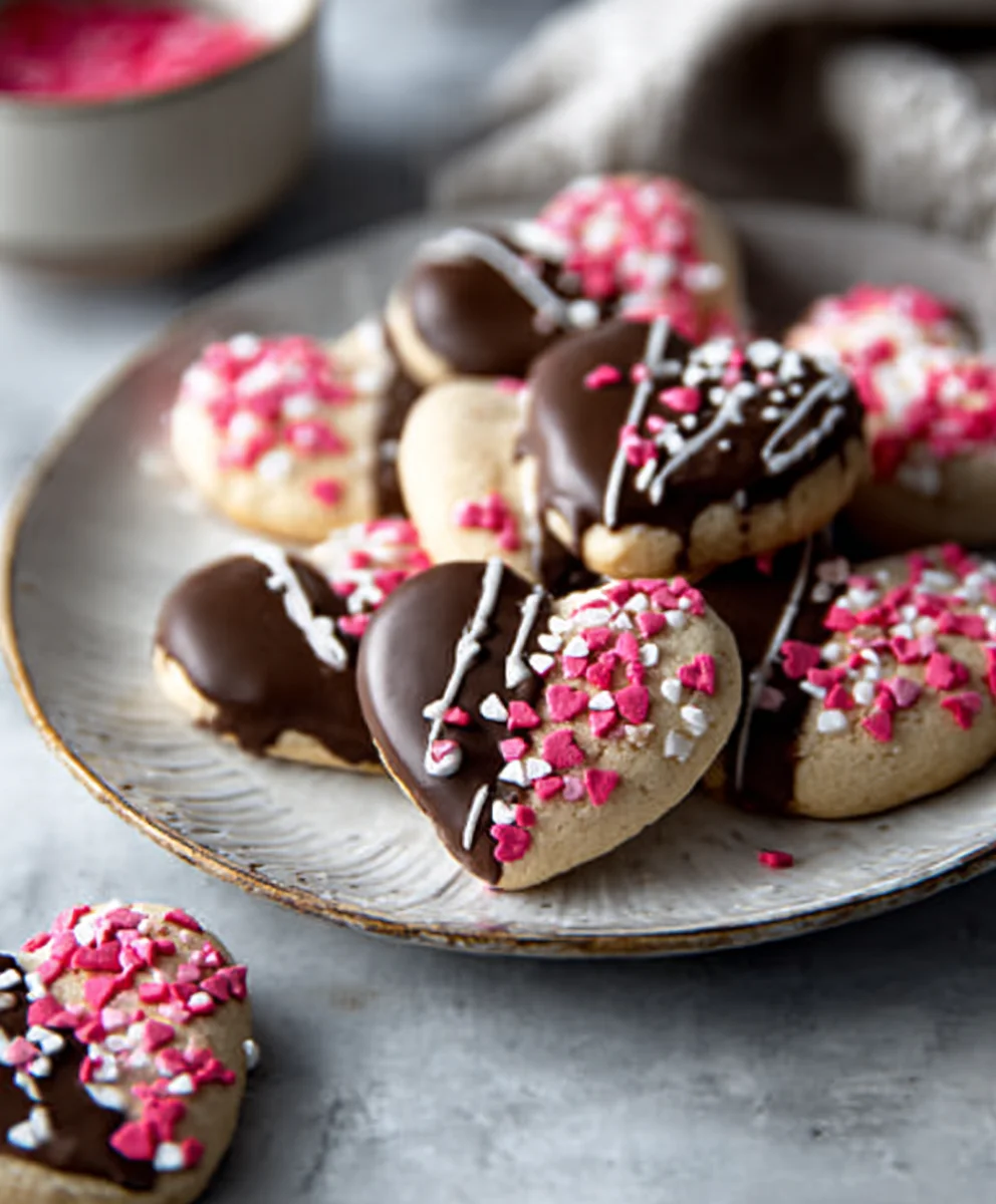 Chocolate Dipped Brownie Hearts-Easy-Decadent Dessert