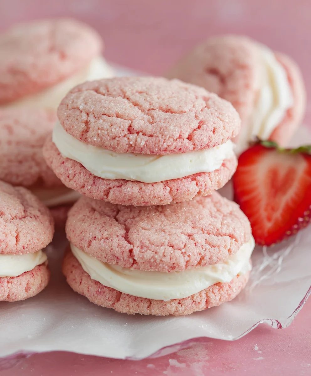 Strawberry Kiss Cookies-Sweet & Easy Bake