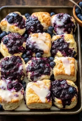 Glazed Blueberry Butter Swim Biscuits