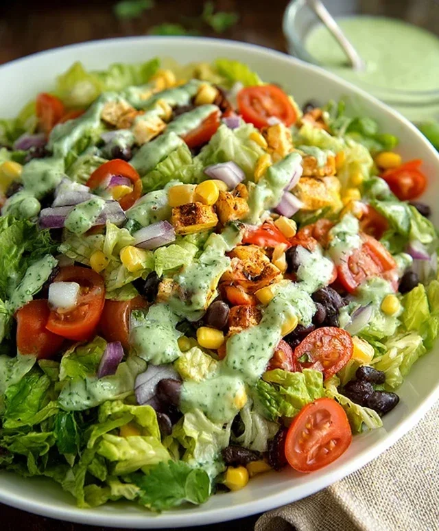 Southwestern Chopped Salad with Cilantro-Lime Dressing